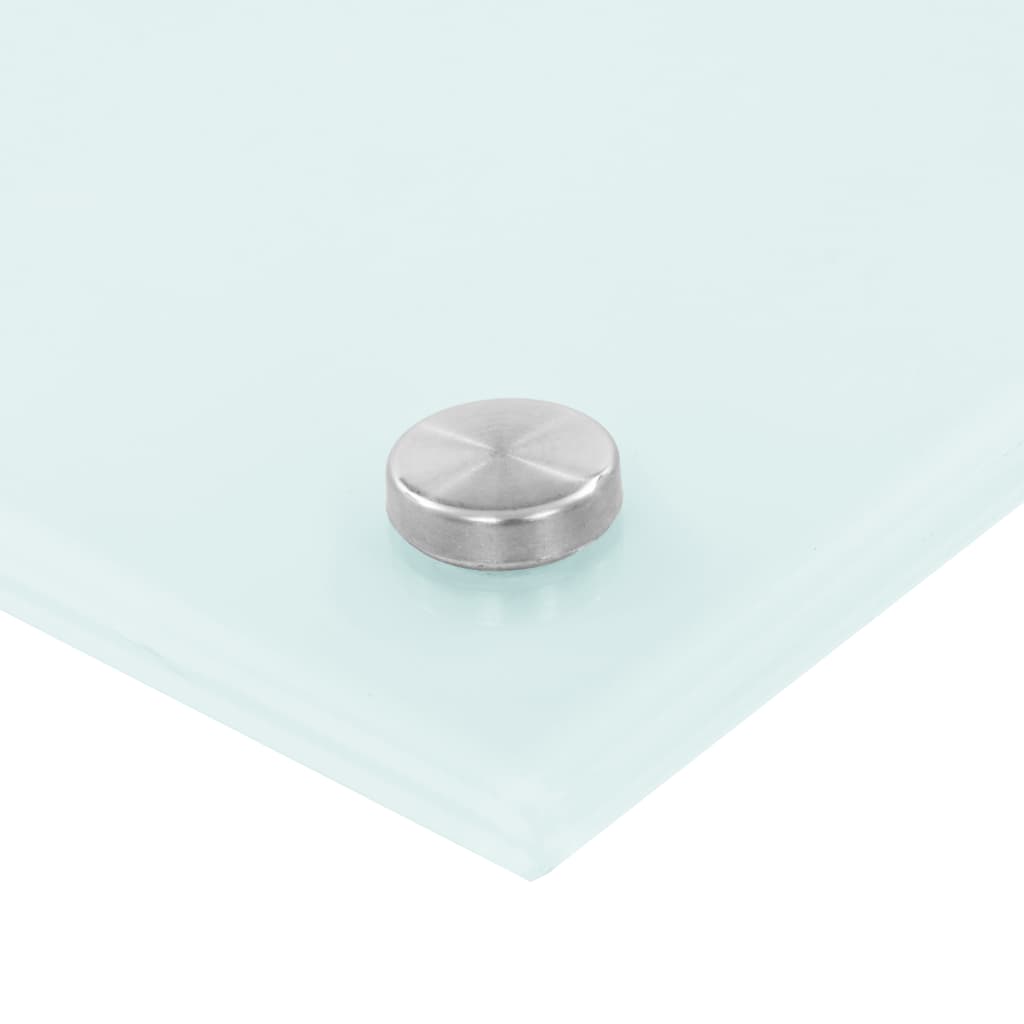 vidaXL Protección salpicaduras cocina vidrio templado blanco 70x40 cm