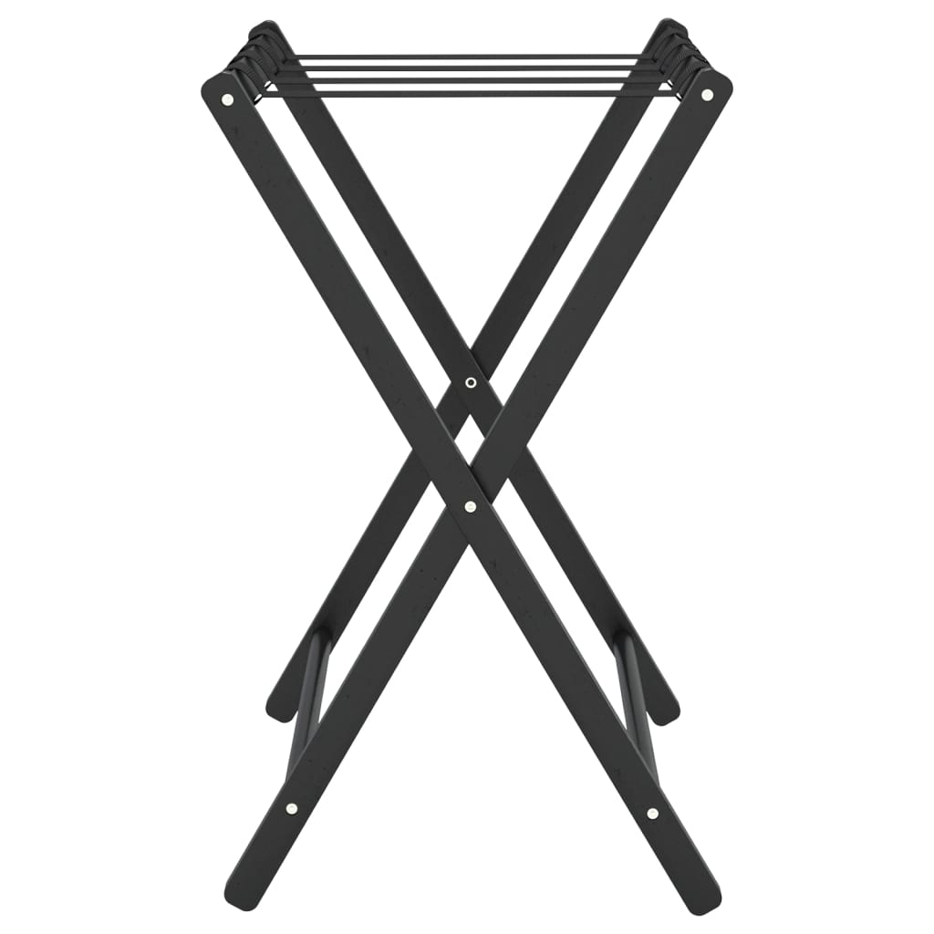 vidaXL Soporte para maletas bambú negro 68,5x38x58 cm