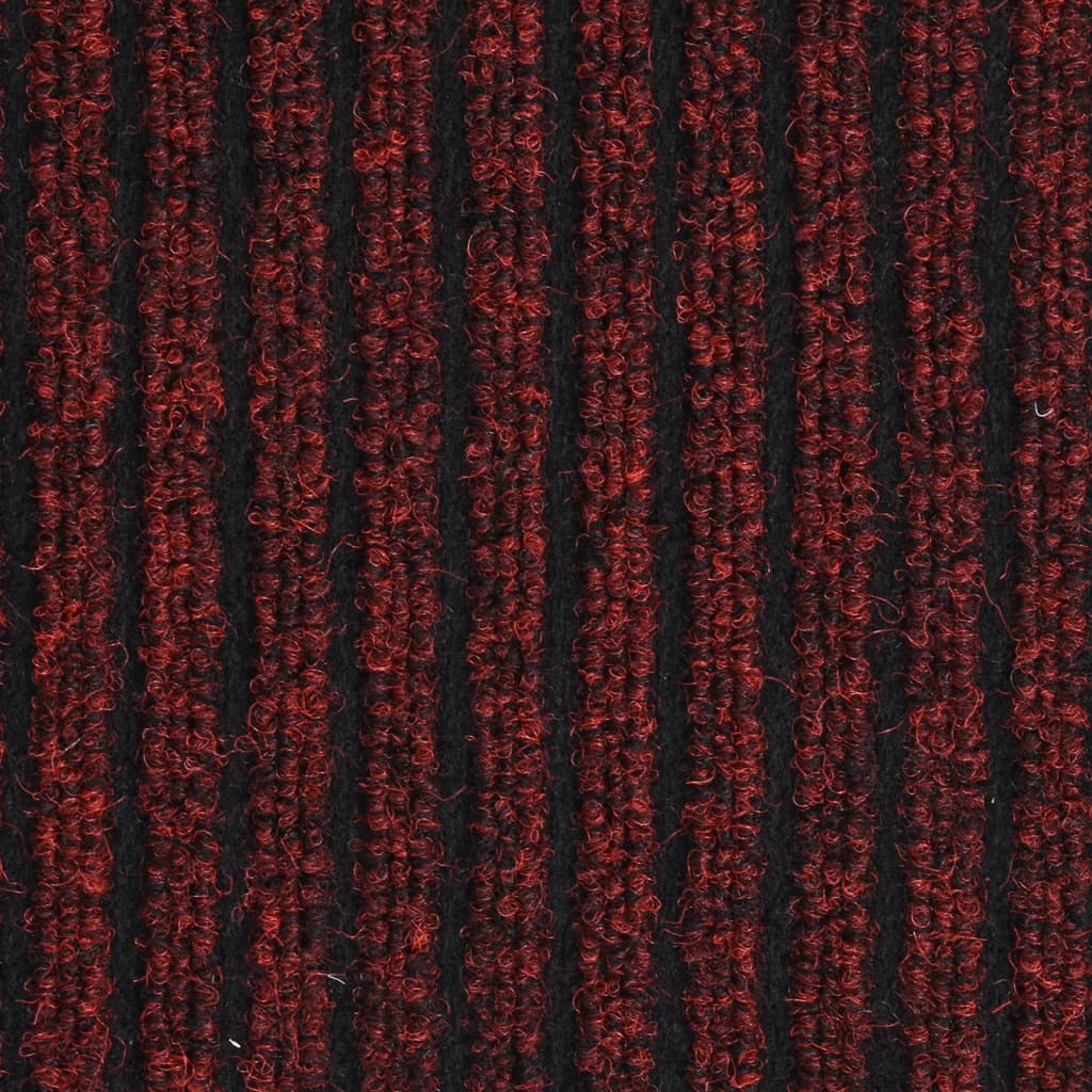 vidaXL Felpudo de rayas rojo 40x60 cm