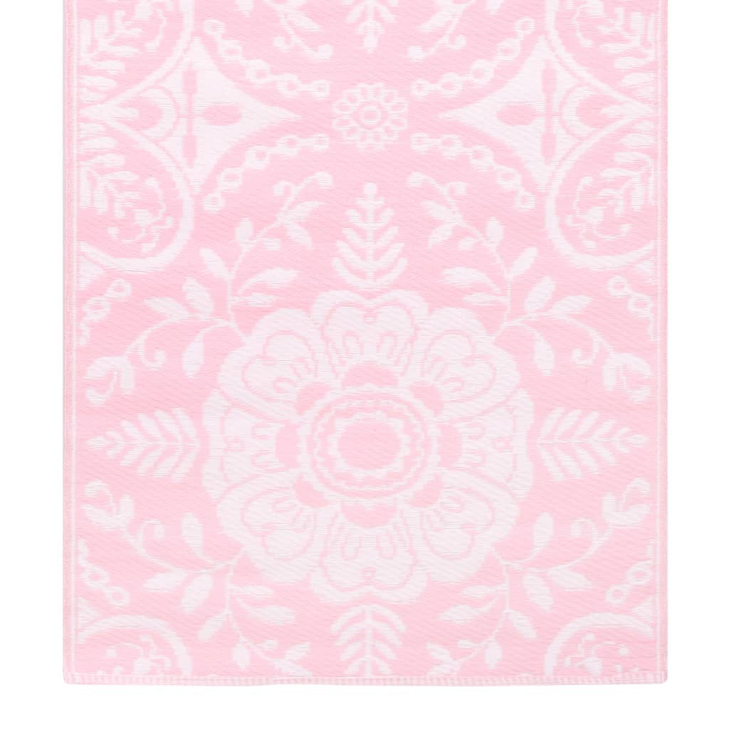 vidaXL Alfombra de exterior PP rosa 160x230 cm