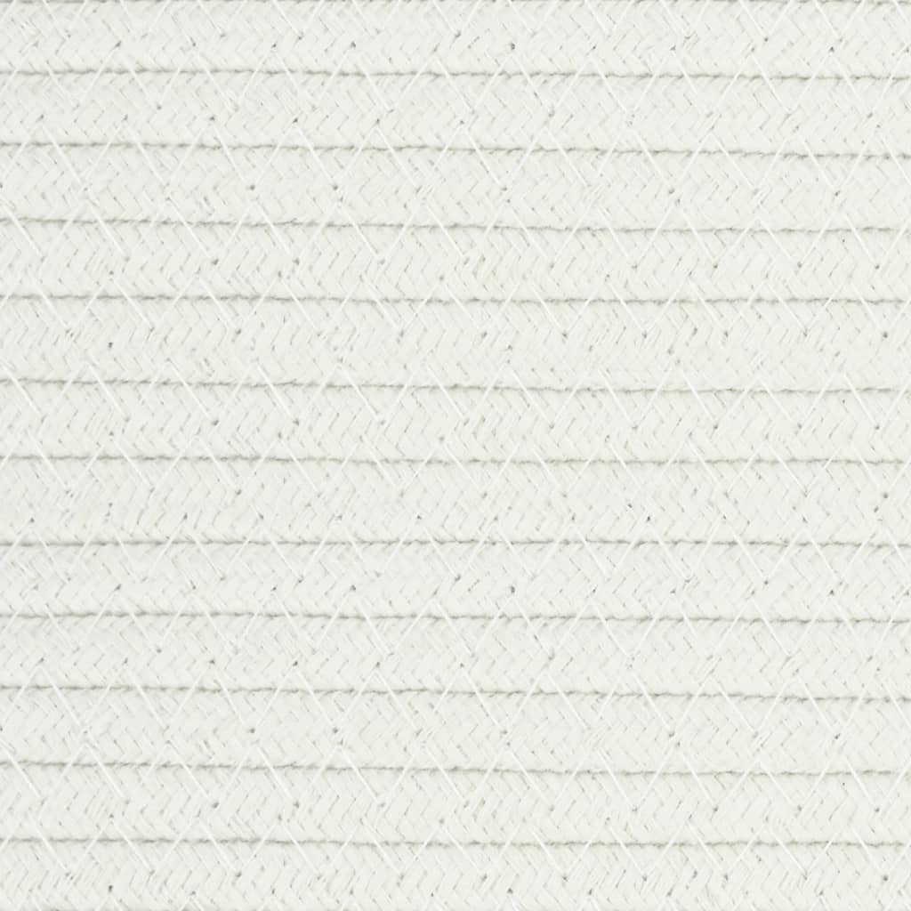 vidaXL Cesta para ropa sucia algodón beige y blanco Ø60x36 cm