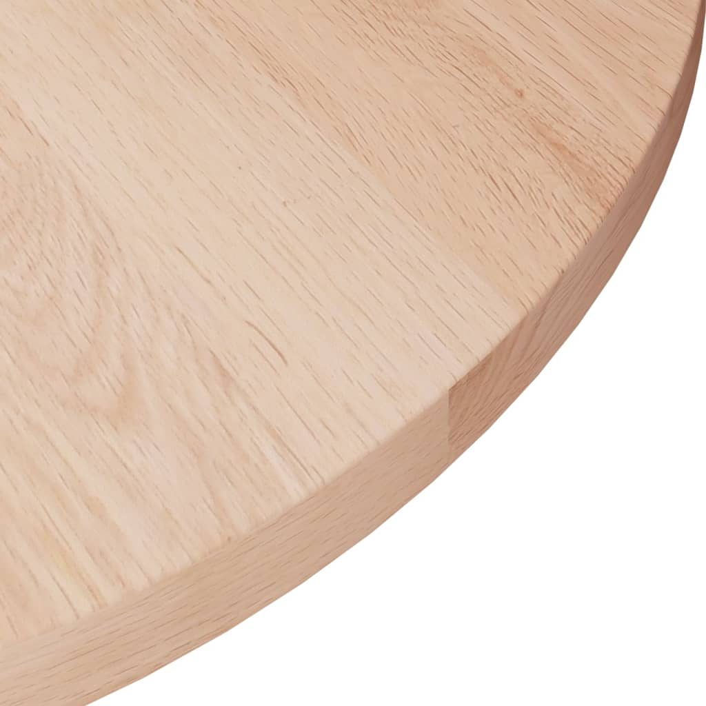 vidaXL Superficie de mesa redonda madera de roble sin tratar Ø30x1,5cm