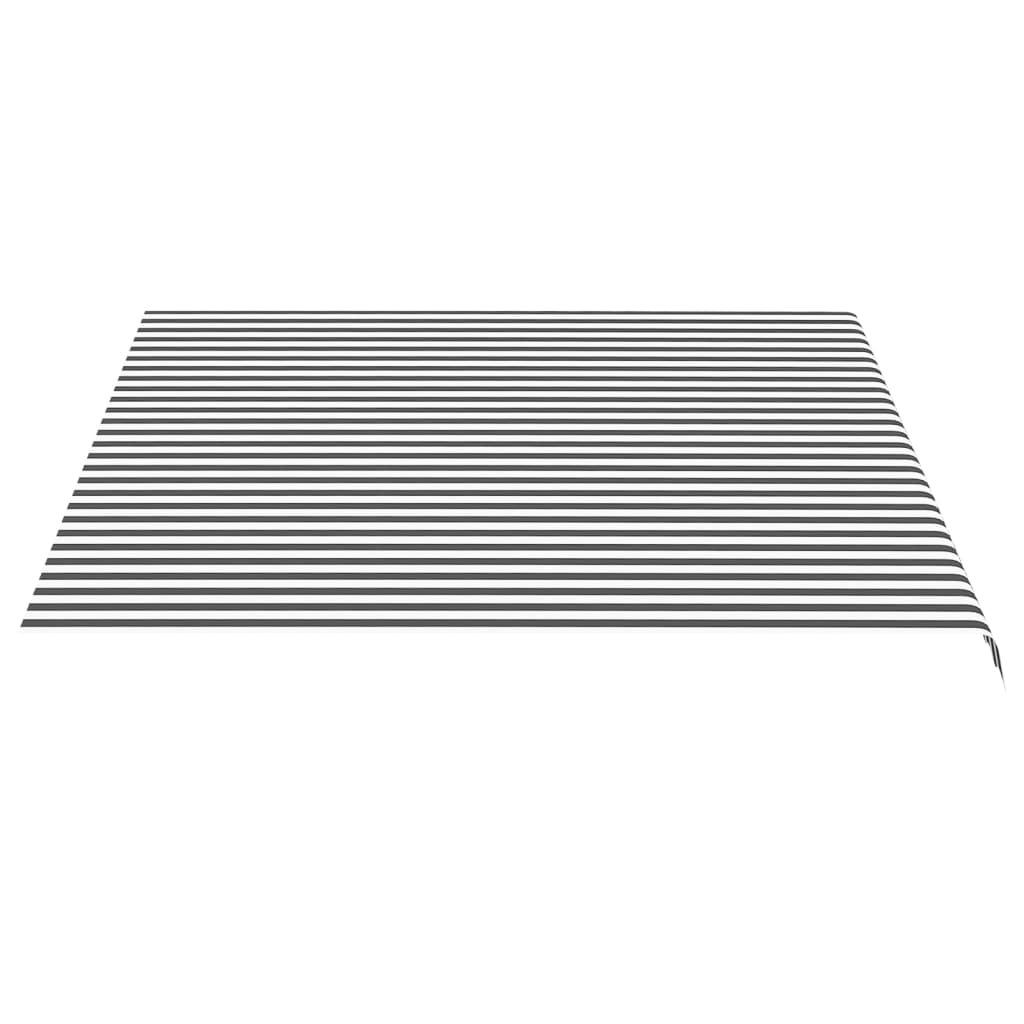 vidaXL Tela de repuesto para toldo gris antracita y blanco 4x3,5 m