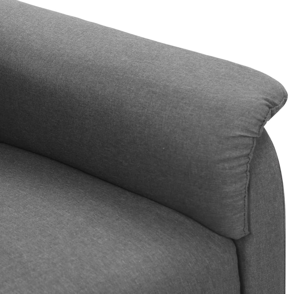 vidaXL Sillón de masaje reclinable elevable de tela gris claro