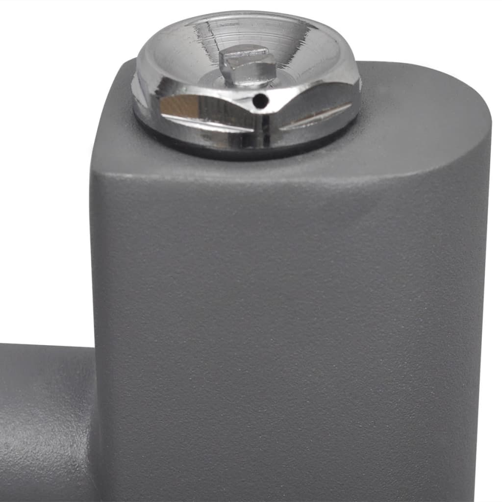 vidaXL Radiador toallero curvo gris 600 x 1424 mm