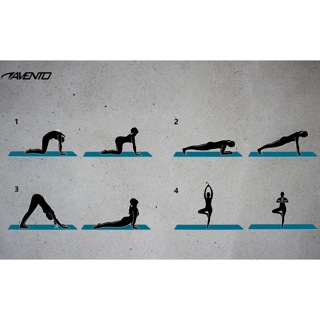 Avento Esterilla de fitness/yoga básica negra