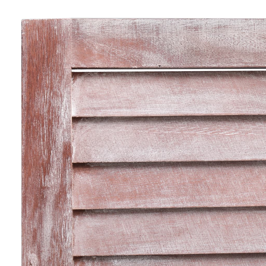 vidaXL Biombo de 5 paneles madera marrón 175x165 cm