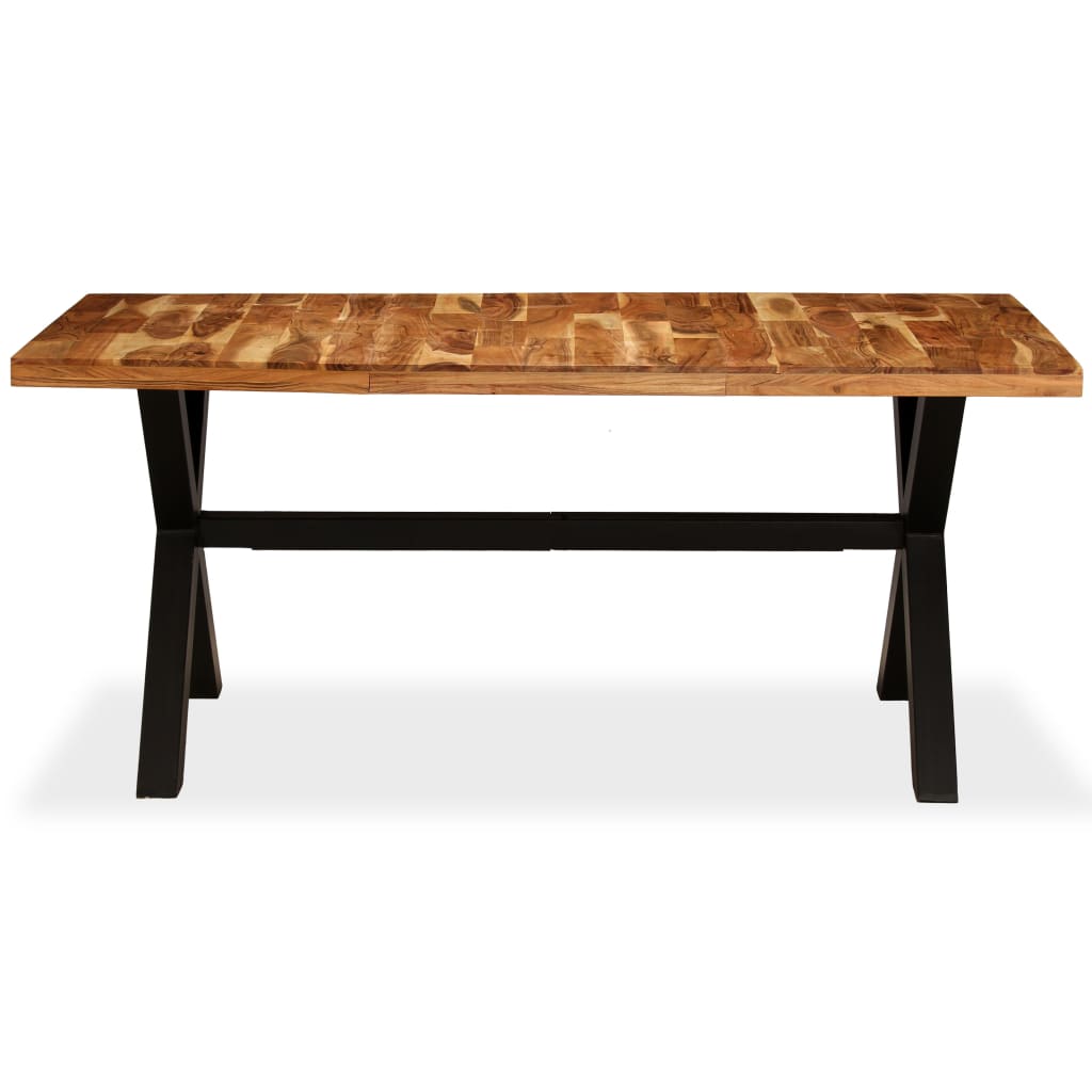 vidaXL Mesa de comedor madera maciza de acacia y mango 180x90x76 cm