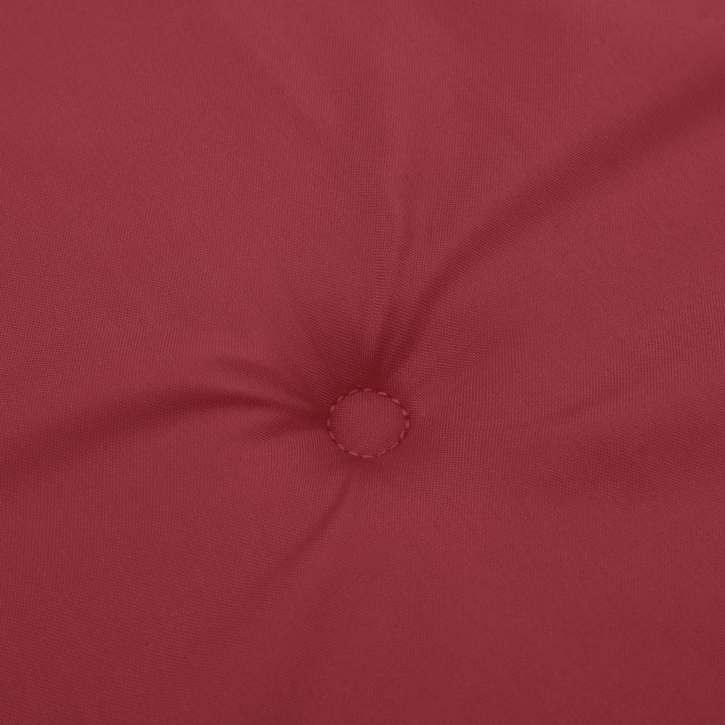 vidaXL Cojín de banco de jardín tela Oxford rojo tinto 100x50x3 cm