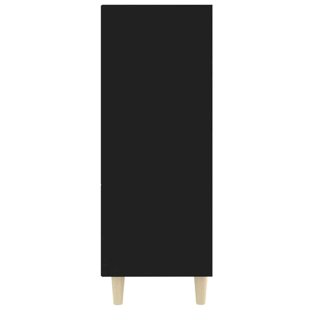 vidaXL Aparador de madera contrachapada negro 69,5x32,5x90 cm