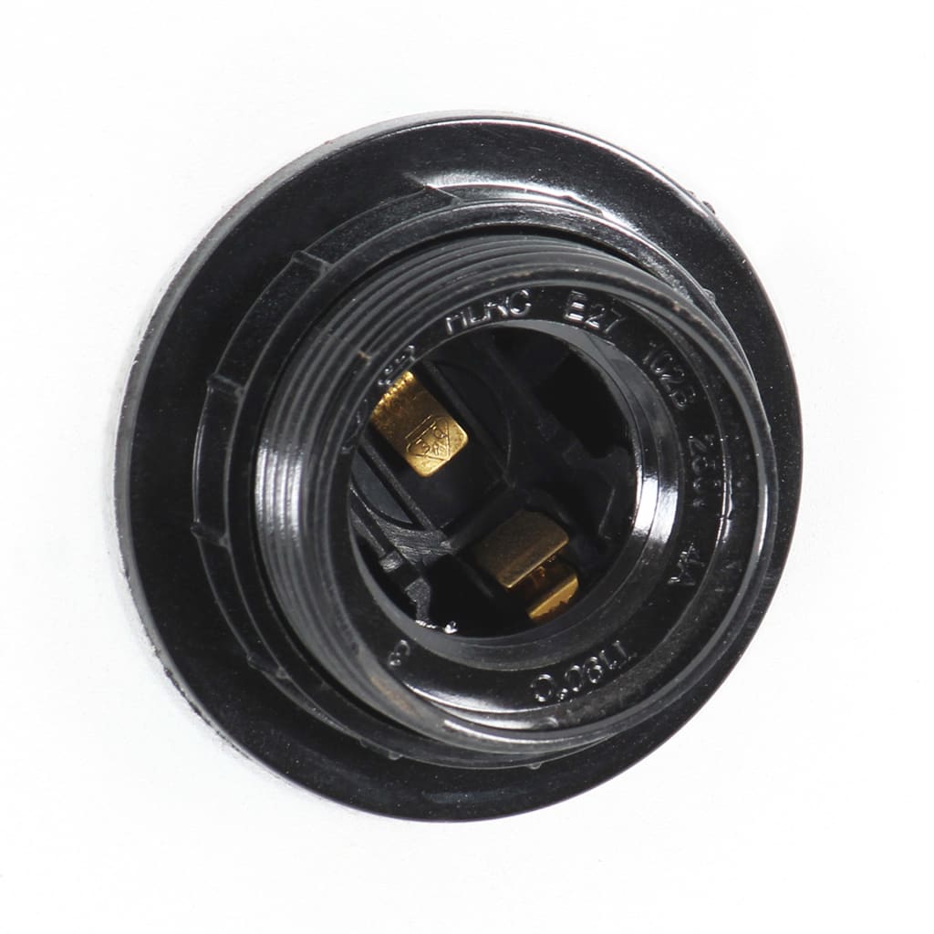 vidaXL Lámpara colgante industrial redonda 25 W negro 40 cm E27