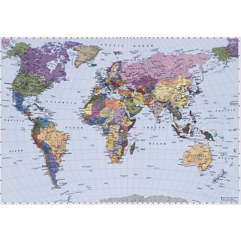 Komar Mural fotográfico World Map 254x184 cm 4-050