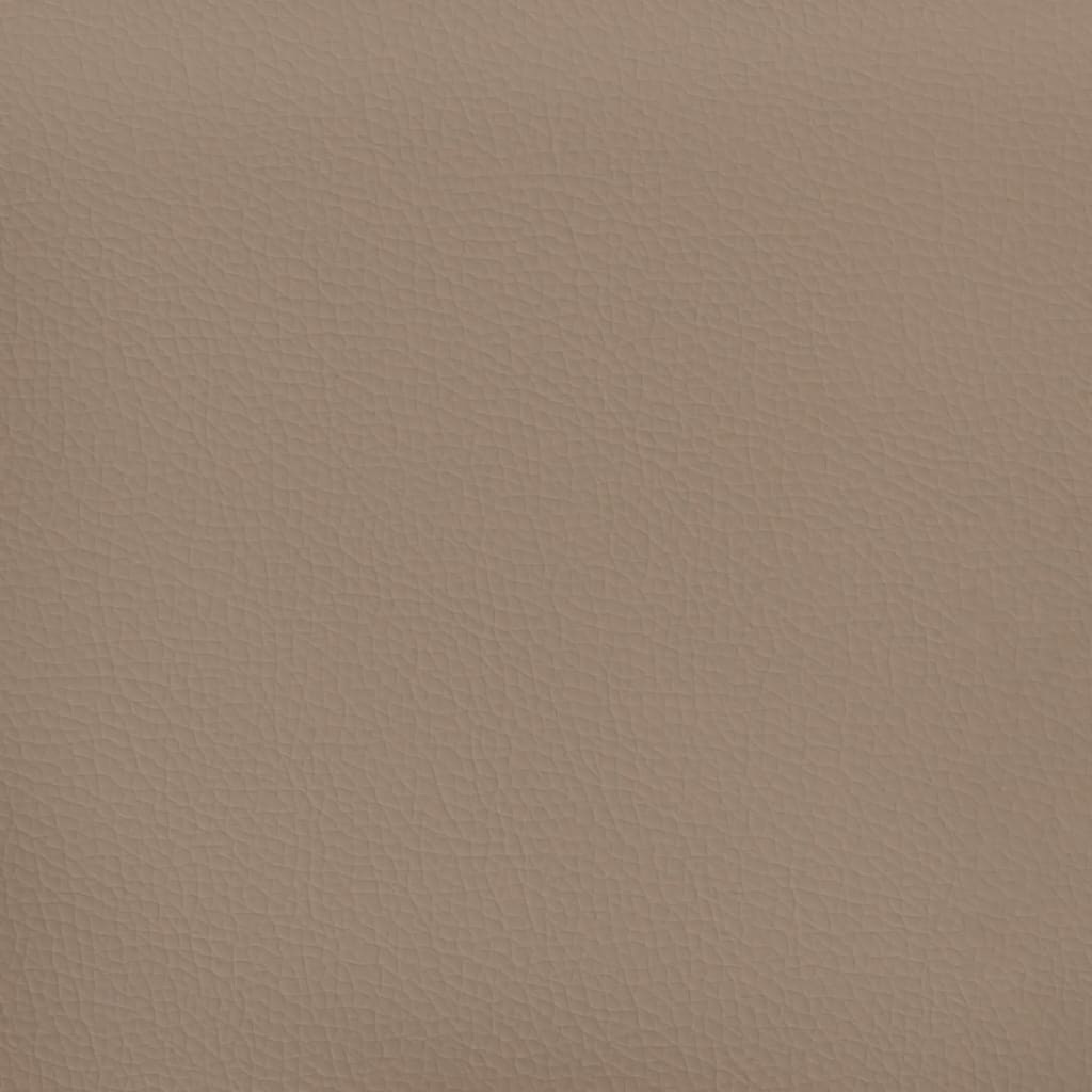 vidaXL Sofá de 2 plazas de cuero sintético color capuchino 120 cm