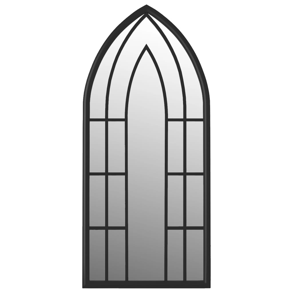 vidaXL Espejo hierro negro para uso interior 100x45 cm