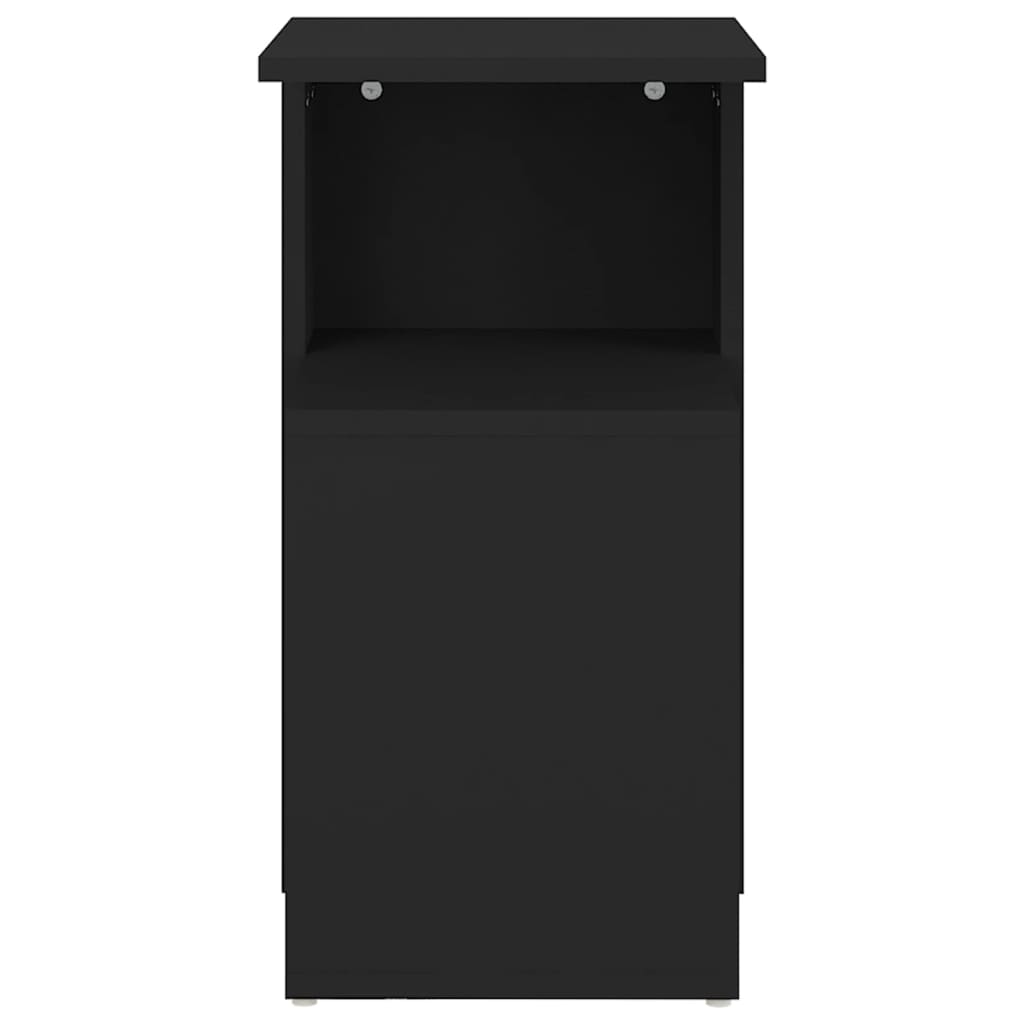 vidaXL Mesa auxiliar de madera contrachapada negro 36x30x56 cm