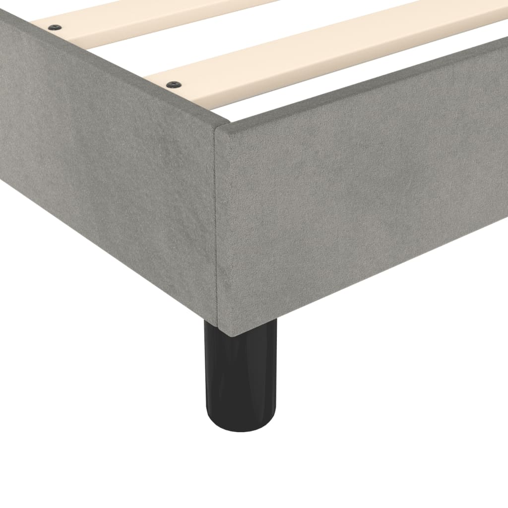 vidaXL Estructura de cama de terciopelo gris claro 140x190 cm