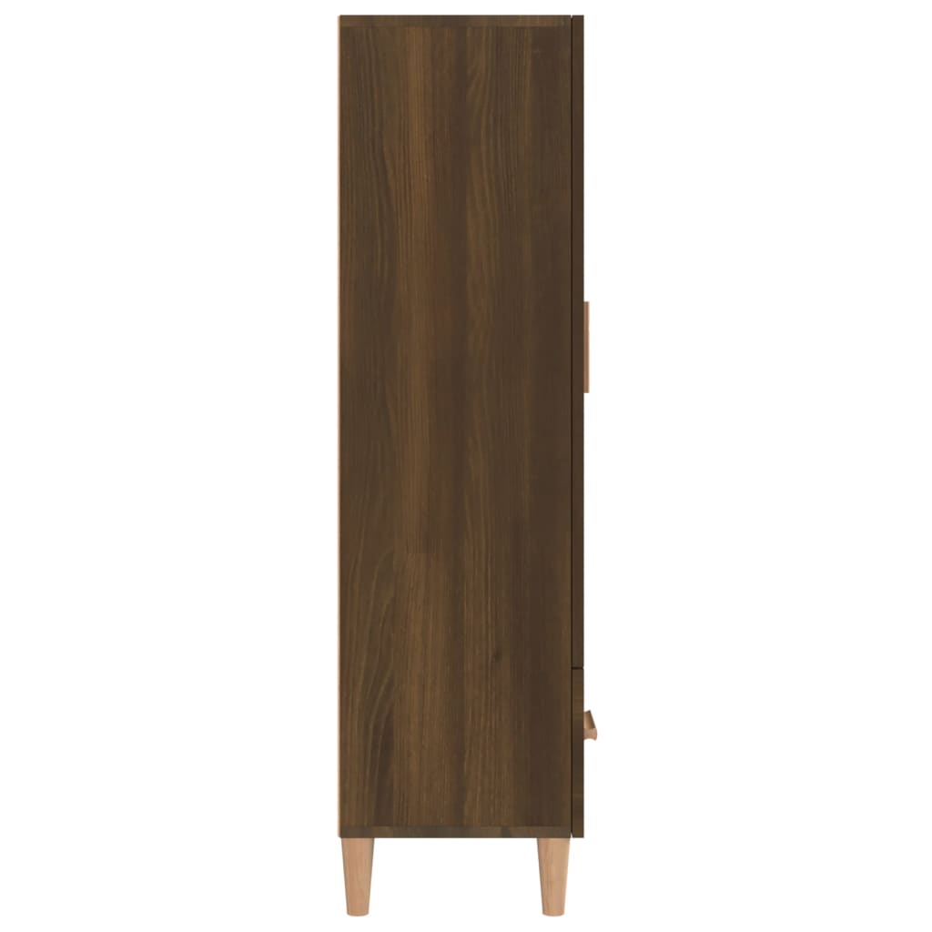vidaXL Aparador alto de madera contrachapada marrón roble 70x31x115 cm