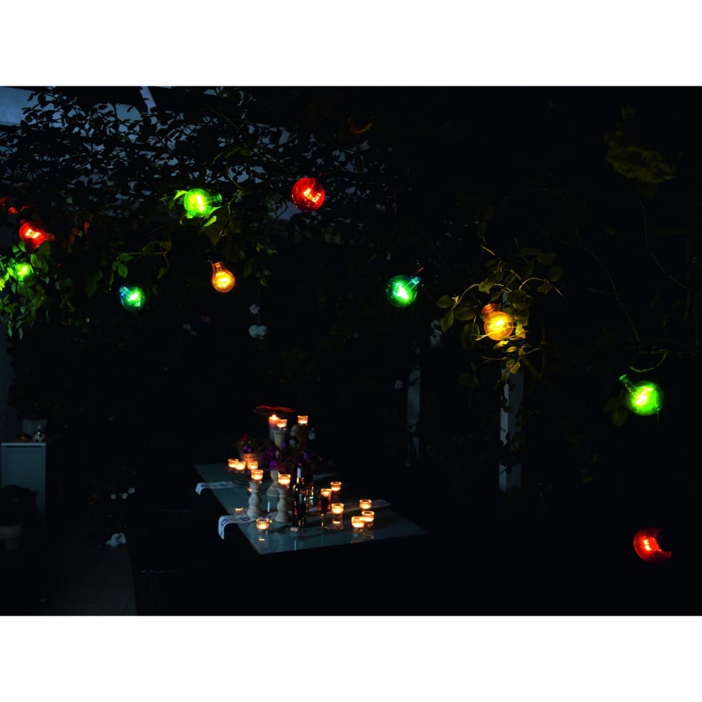 KONSTSMIDE Luces de fiesta con 20 lámparas multicolores
