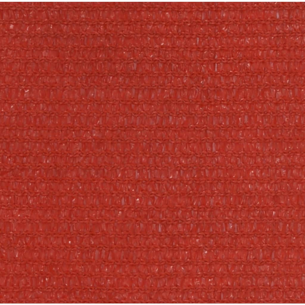 vidaXL Toldo de vela HDPE rojo 160 g/m² 3,6x3,6 m