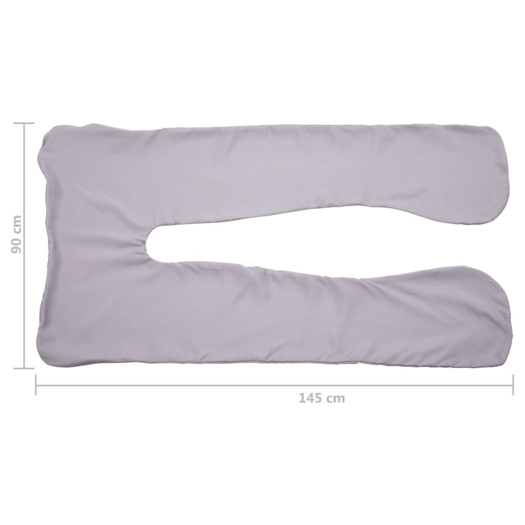 vidaXL Funda de almohada de embarazo con forma de U 90x145 cm