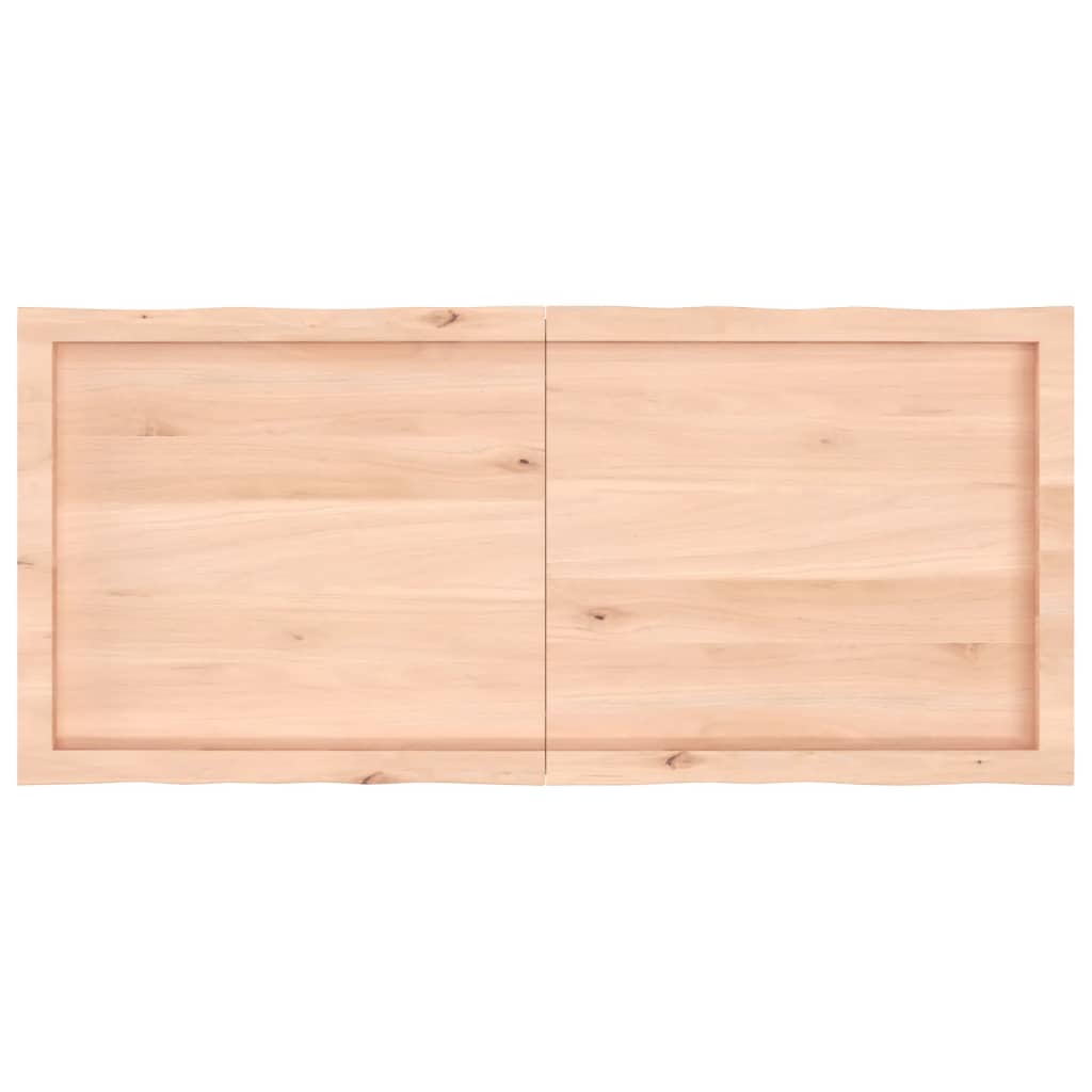 vidaXL Tablero de mesa madera maciza borde natural 120x50x(2-4) cm