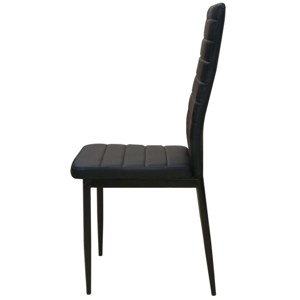 vidaXL Conjunto de mesas y sillas de comedor de cinco piezas negro
