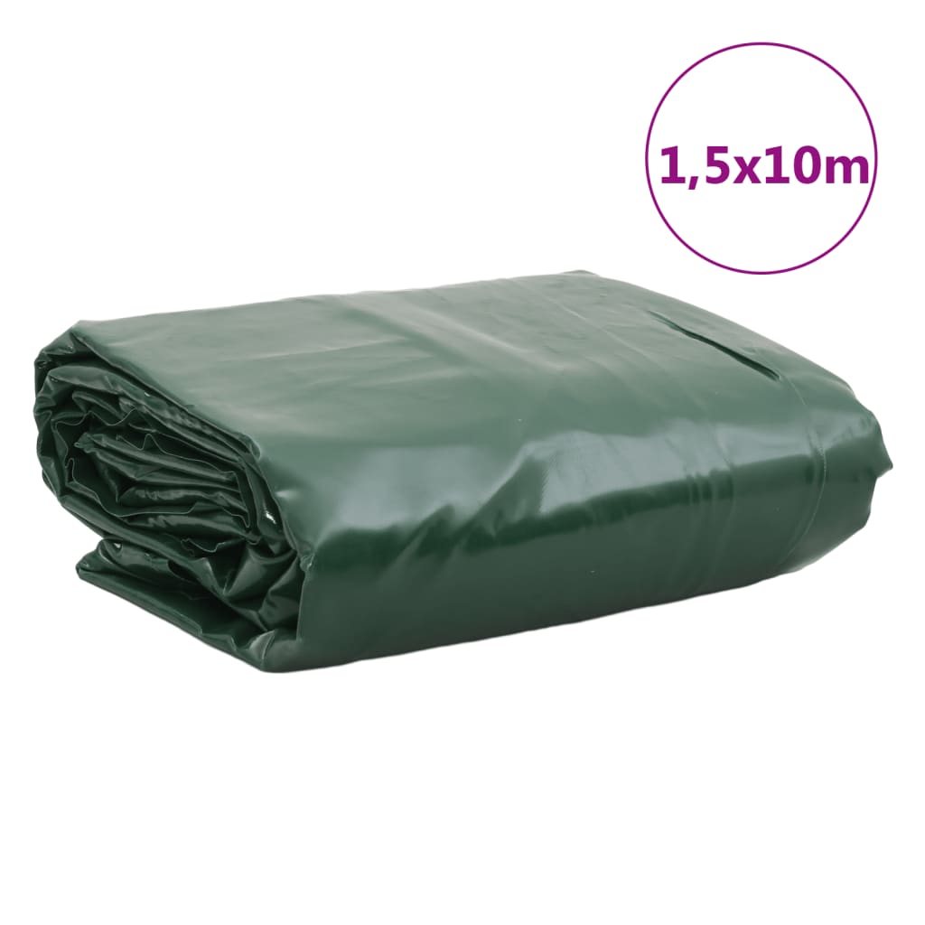 vidaXL Lona verde 1,5x10 m 650 g/m²