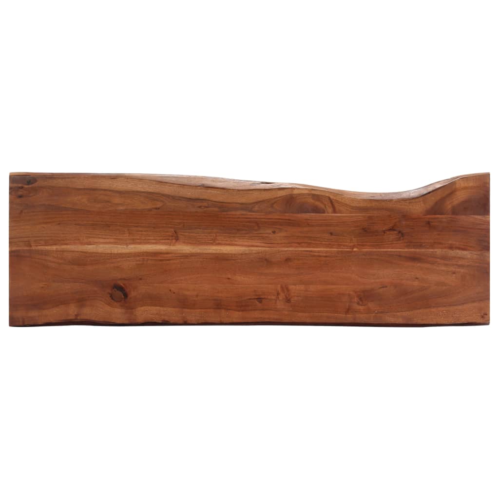 vidaXL Mesa consola 115x35x76 cm madera maciza de acacia y hierro