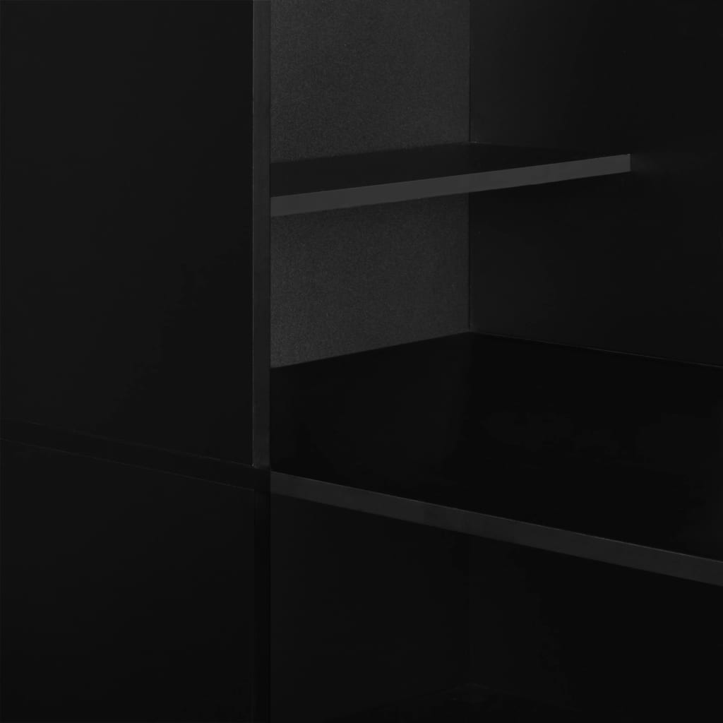 vidaXL Mesa alta de bar con armario negra 115x59x200 cm