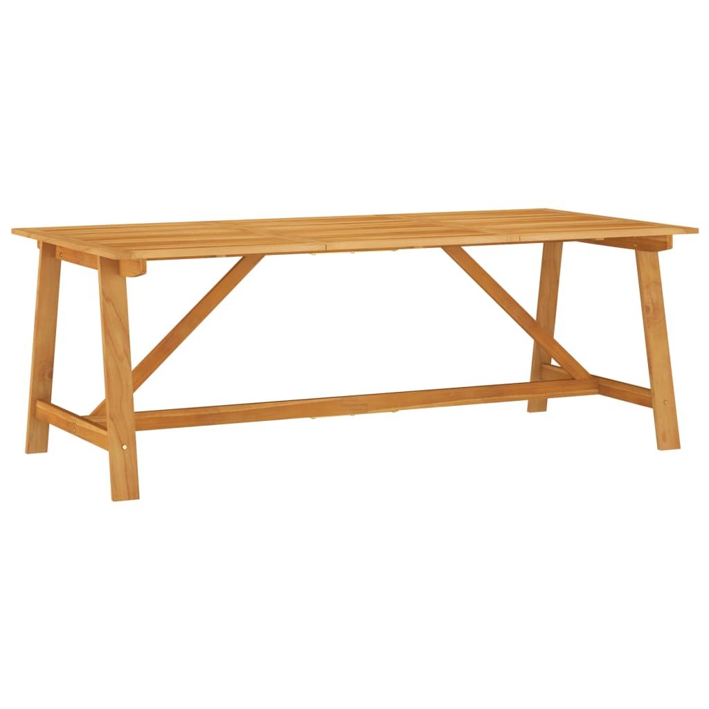 vidaXL Mesa de comedor de jardín madera maciza de acacia 206x100x74 cm