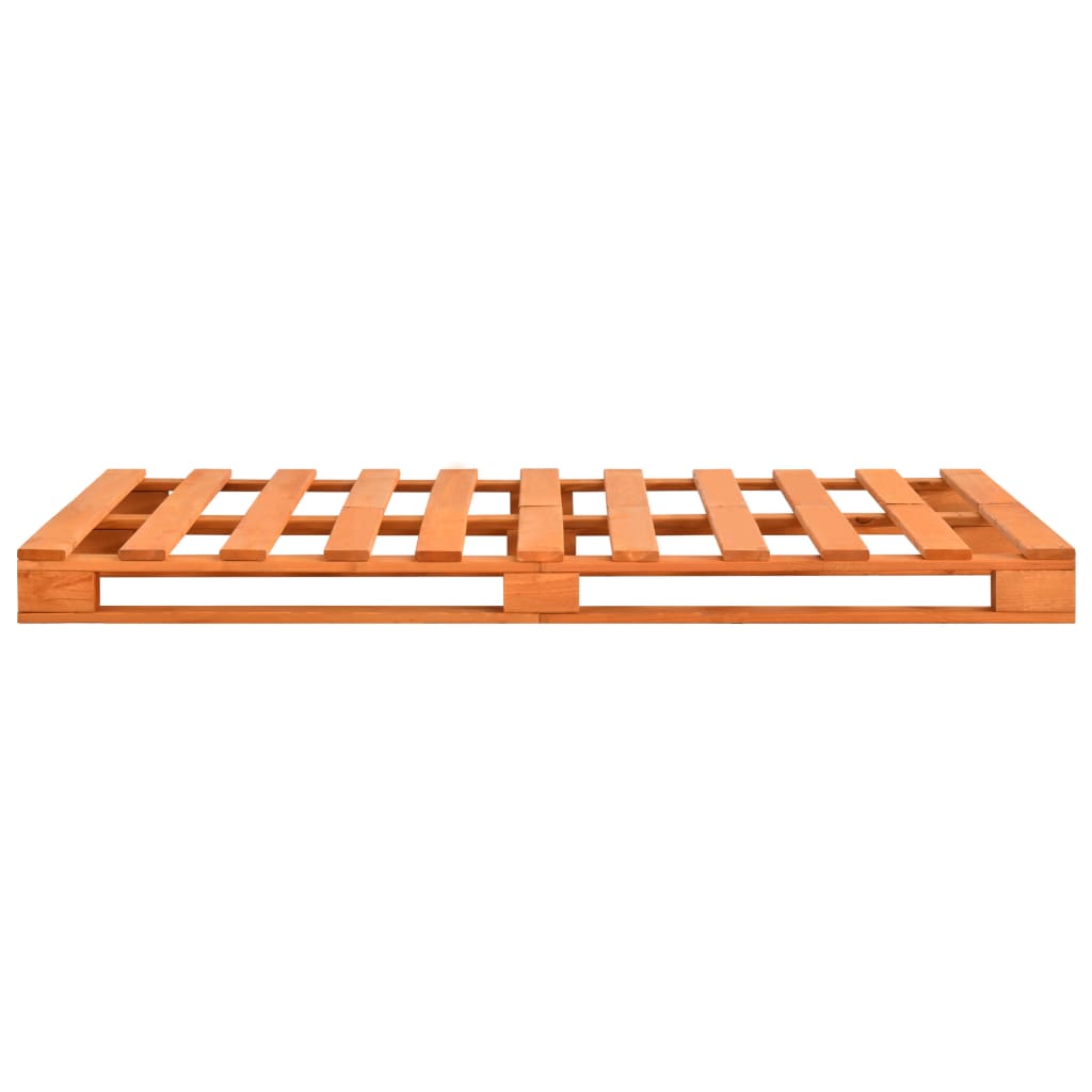 vidaXL Estructura de cama de palés madera maciza pino marrón 180x200cm