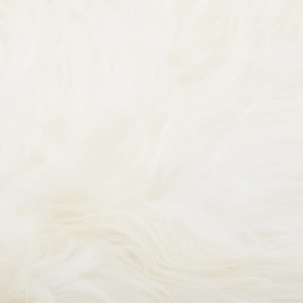 vidaXL Cubierta de asiento de piel de oveja islandesa crema 70x110 cm