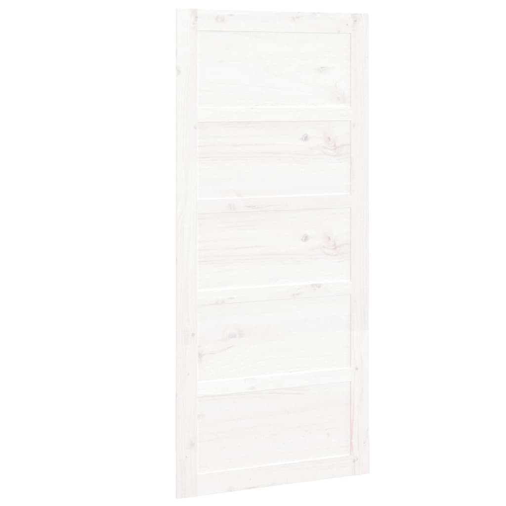 vidaXL Puerta de granero madera maciza pino blanca 90x1,8x204,5 cm