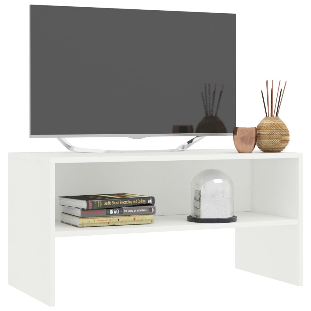 vidaXL Mueble para TV madera contrachapada blanco 80x40x40 cm