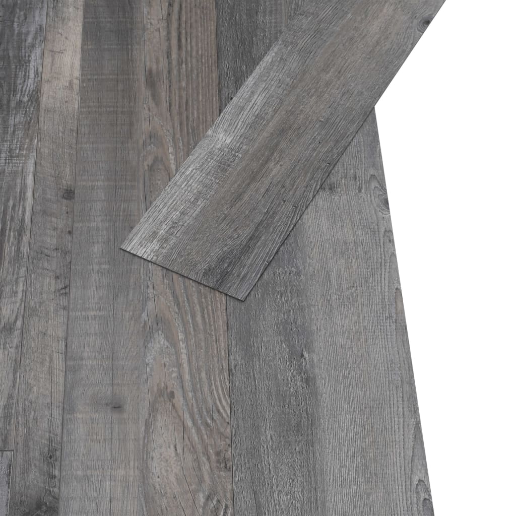 vidaXL Lamas para suelo no autoadhesivas PVC madera industrial 5,26 m²