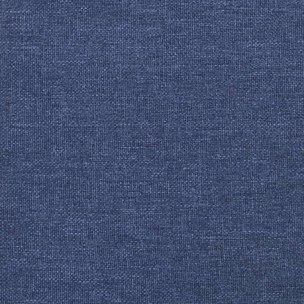 vidaXL Estructura de cama de tela azul 140x190 cm