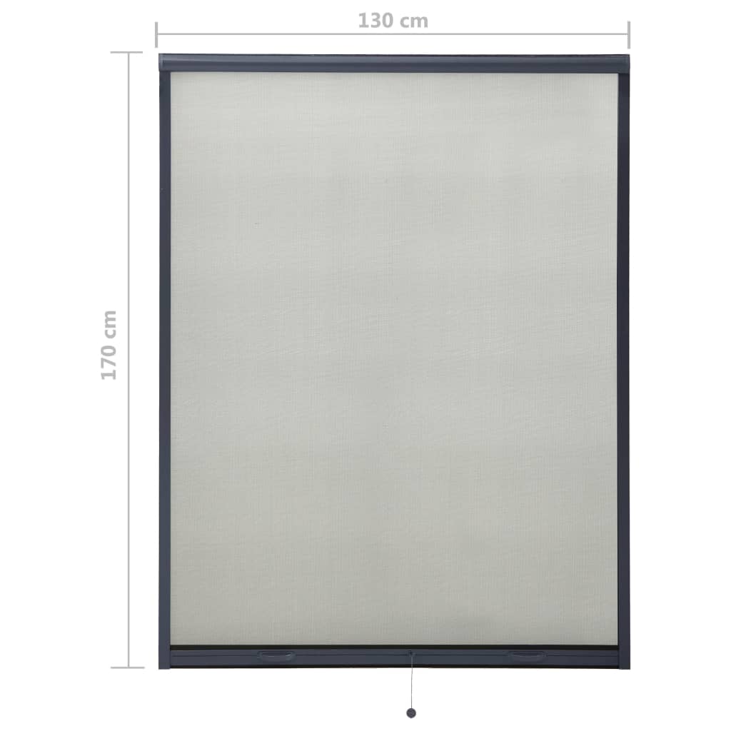 vidaXL Mosquitera enrollable para ventanas gris antracita 130x170 cm