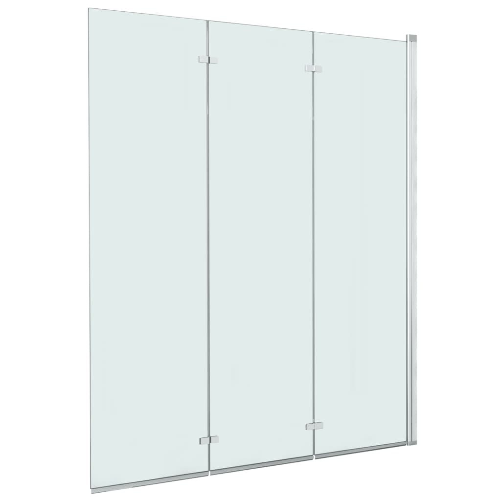vidaXL Mampara de ducha plegable 3 paneles ESG 130x138 cm