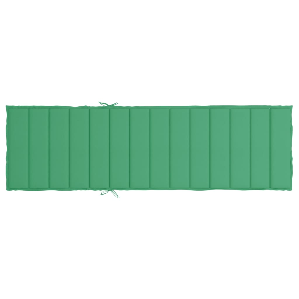 vidaXL Cojín de tumbona de tela Oxford verde 200x70x3 cm
