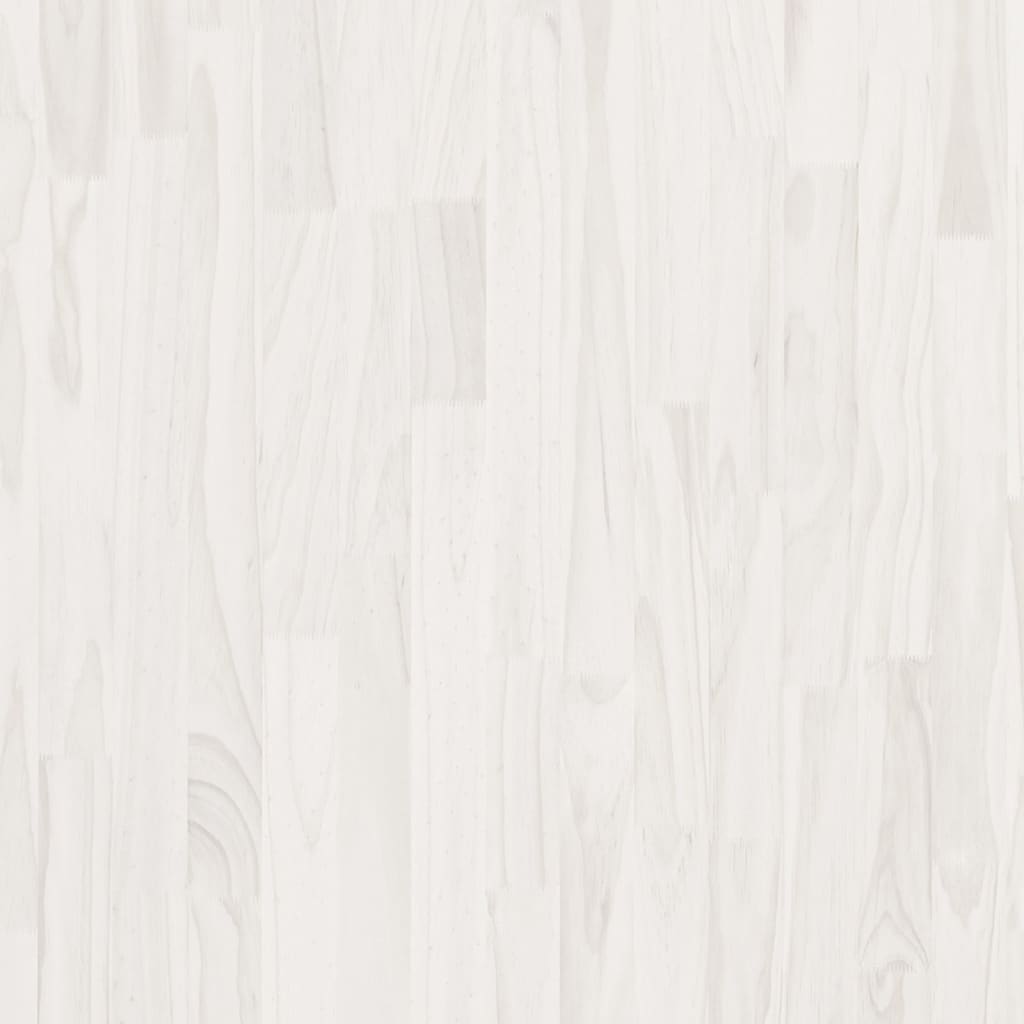 vidaXL Mesita de noche madera maciza de mango blanco 60x36x64 cm
