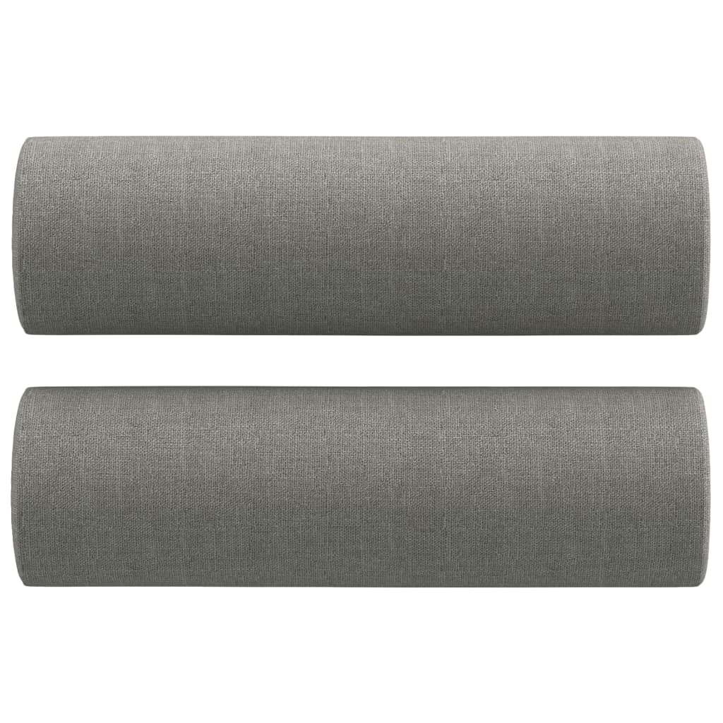 vidaXL Sofá 2 plazas con almohadas y cojines tela gris oscuro 120 cm