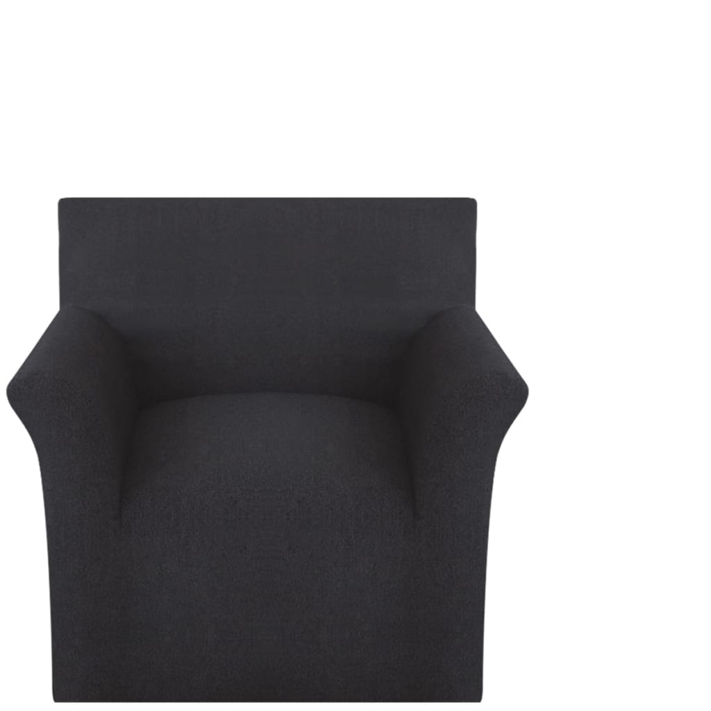 Funda elástica vidaXL de algodón para el sofá, color negra