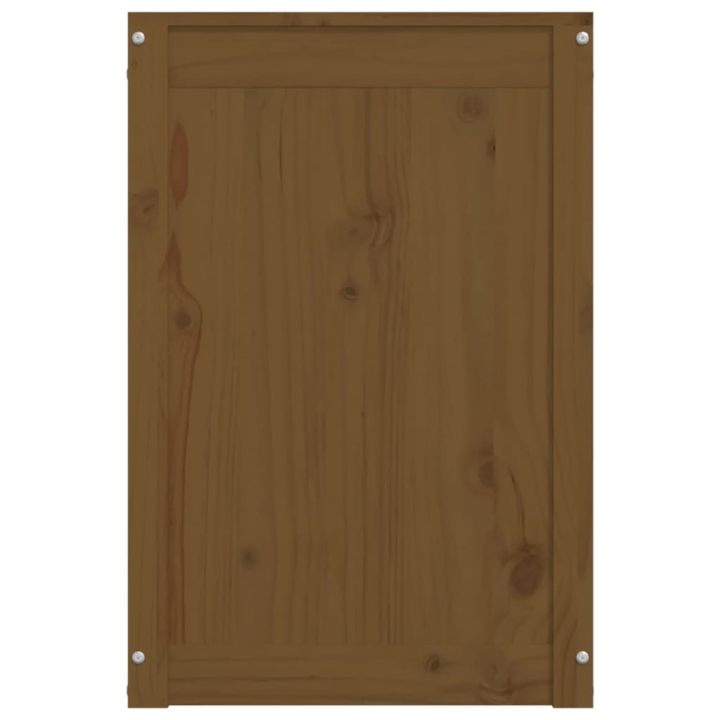 vidaXL Baúl para colada madera maciza pino marrón miel 44x44x66 cm
