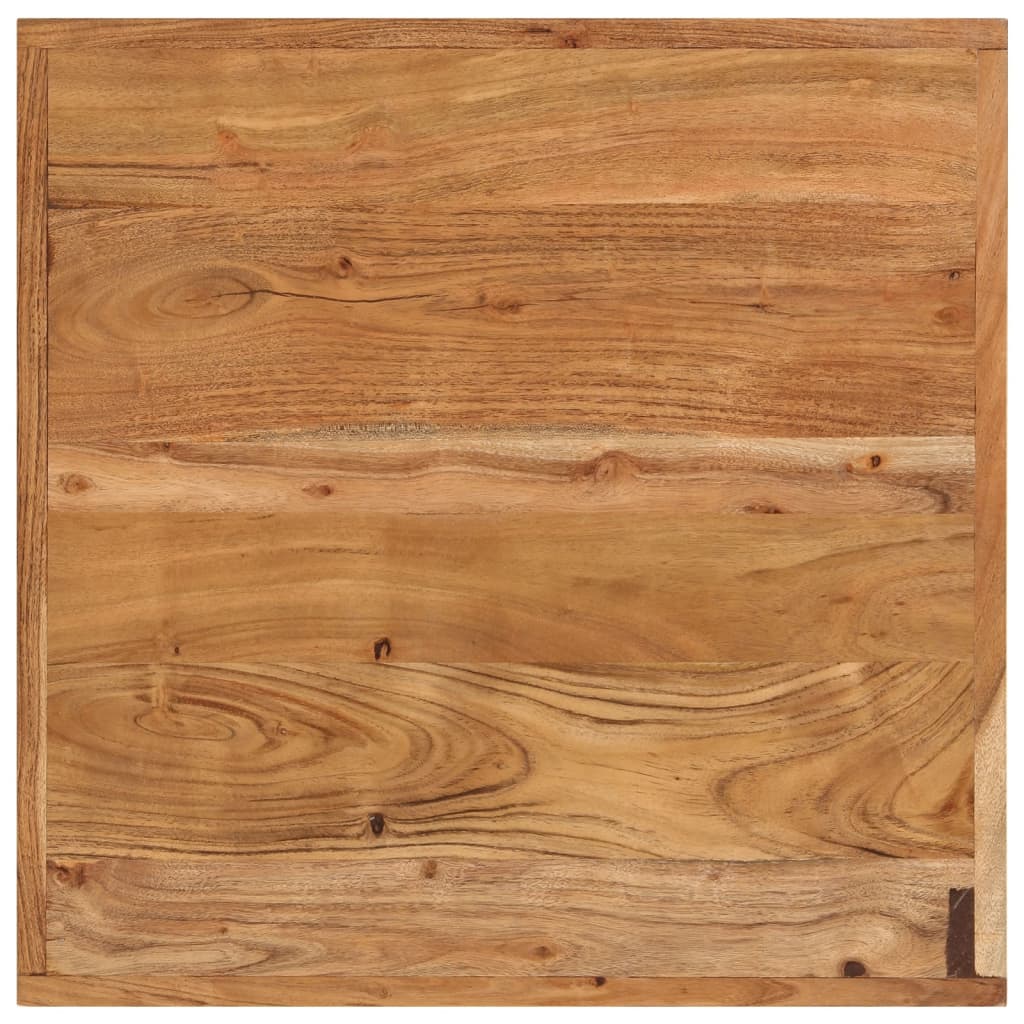 vidaXL Mesa alta de hierro y madera maciza de acacia 55x55x107 cm