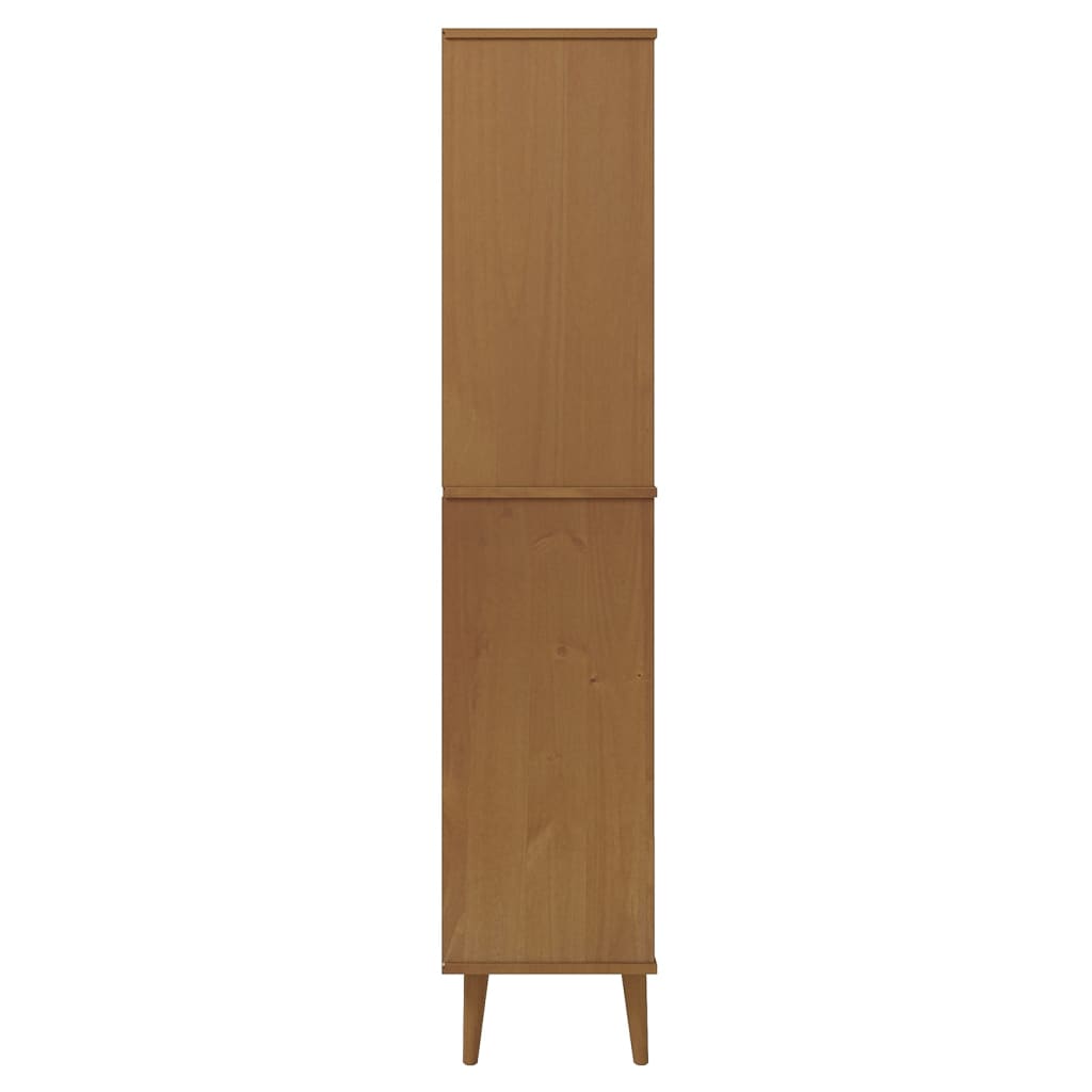 vidaXL Librería MOLDE madera maciza de pino marrón 85x35x170,5 cm