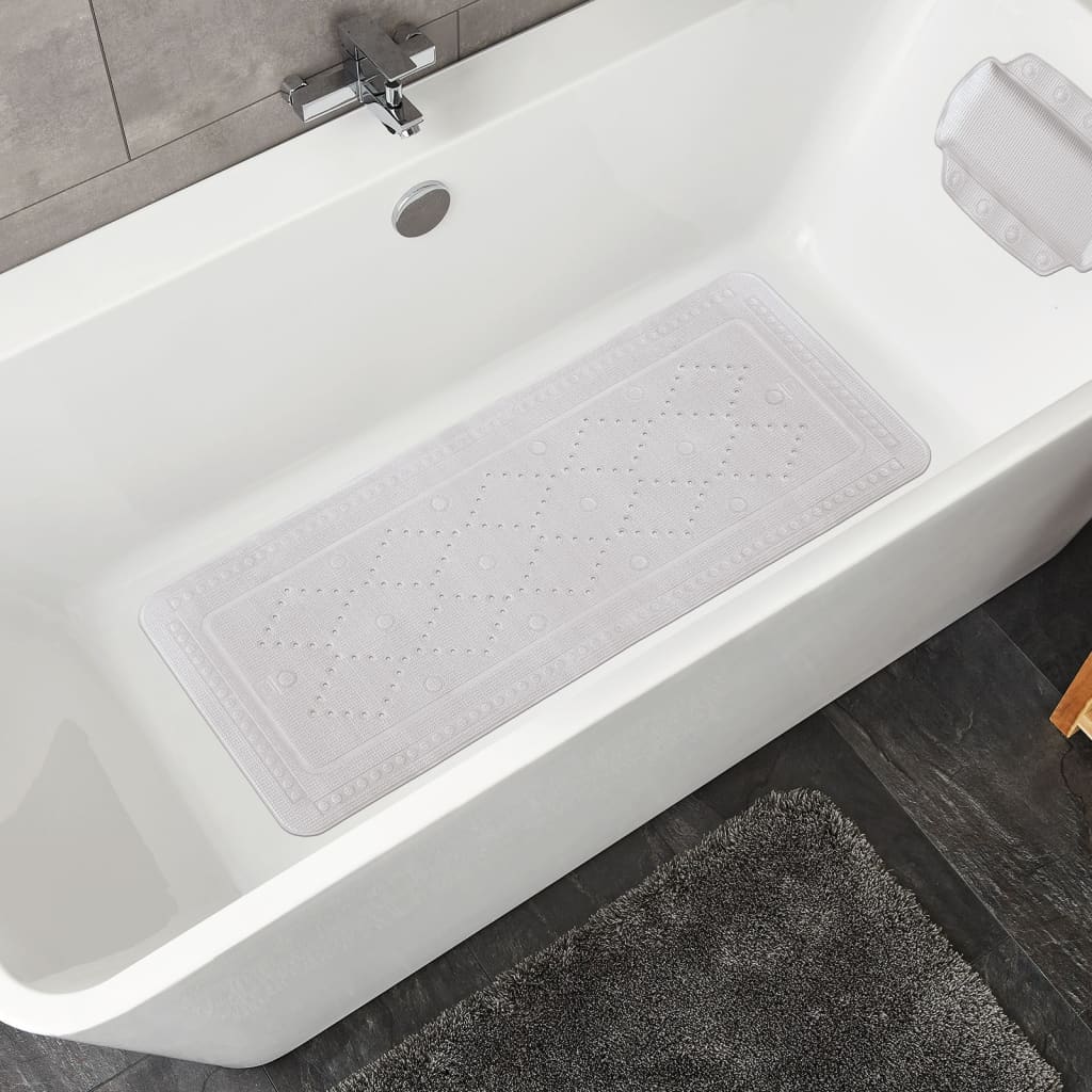 Kleine Wolke Alfombrilla de seguridad para baño Arosa gris 36x92 cm