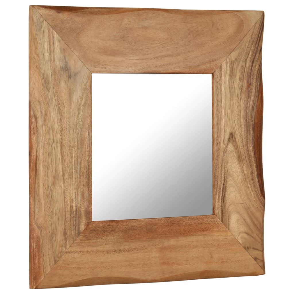 vidaXL Espejo para maquillaje de madera maciza de acacia 50x50 cm
