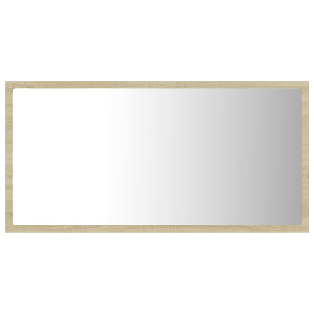 vidaXL Espejo de baño acrílico color roble Sonoma 80x8,5x37 cm