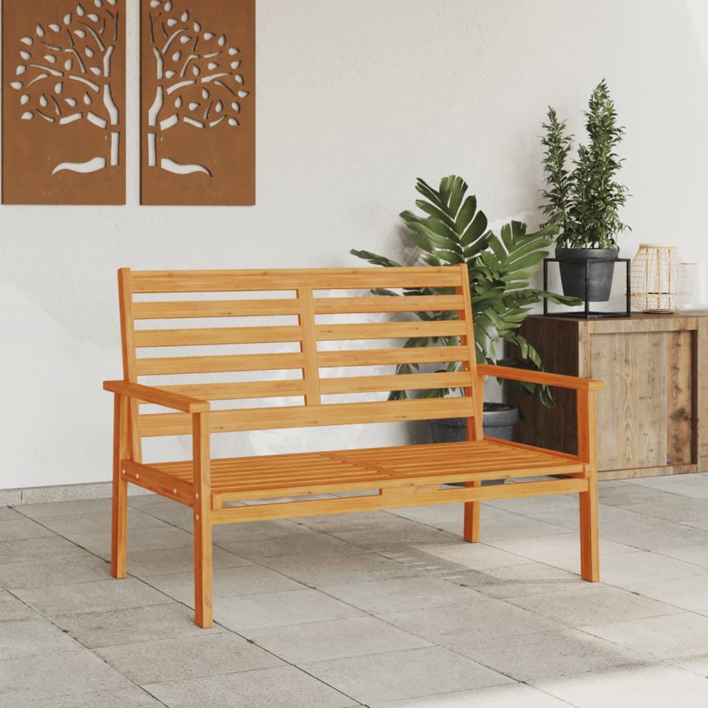 vidaXL Banco sofá de jardín madera maciza de acacia 120 cm