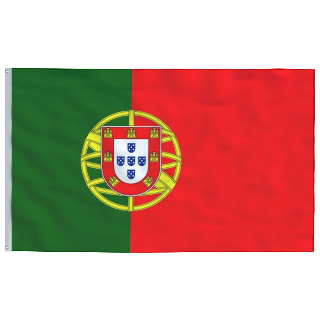 vidaXL Bandera de Portugal y mástil de aluminio 6,2 m